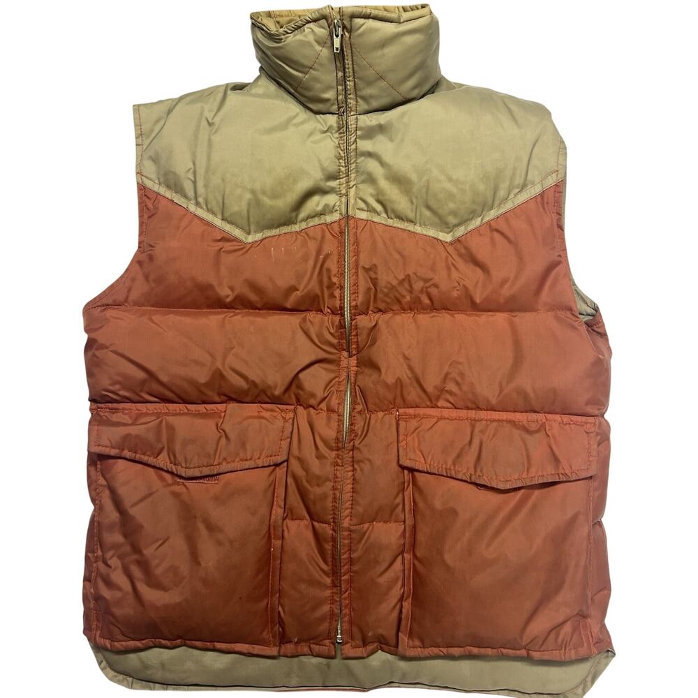 Vintage‎ Ski Daddle Mens Puffer Vest Duck Down Size M Zip Front Alpine Gorpcore
